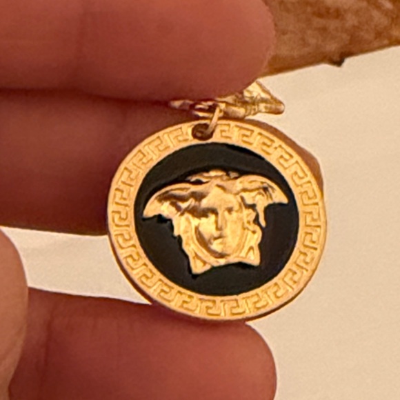 Versace Fashion Gold and Black Medusa Earrings - Picture 3 of 7